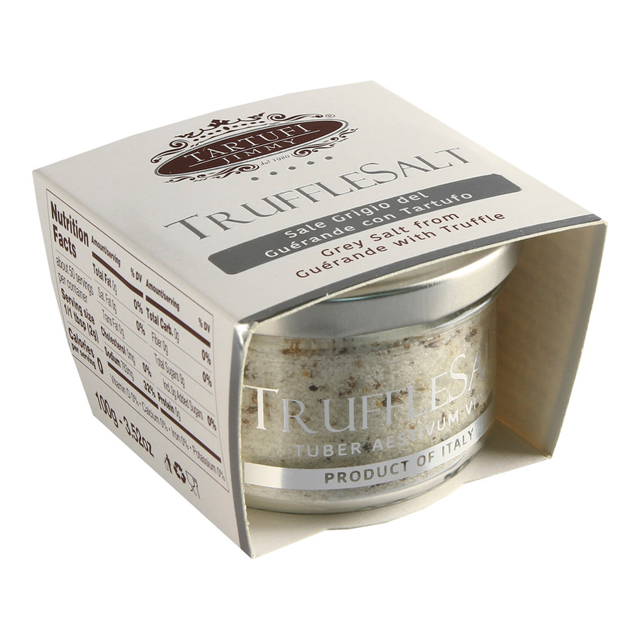 Truffle Grey Salt from Guérande 100g, gourmet artisan sea salt infused with truffle flavor